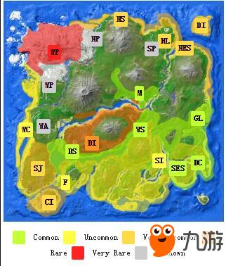 方舟生存进化手游恐龙分布地图 生物刷新点位置持续更